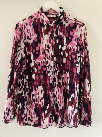 Eterna Bluse, Gr. 44, Viskose, Pink/Lila Muster - Top!