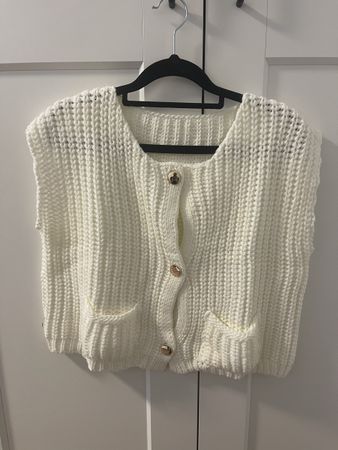 Süsses Top in Strickoptik Gr S in Creme