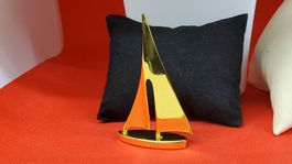 Goldener Segler, Deko Schiff, Tischdeko, Sammlerstück