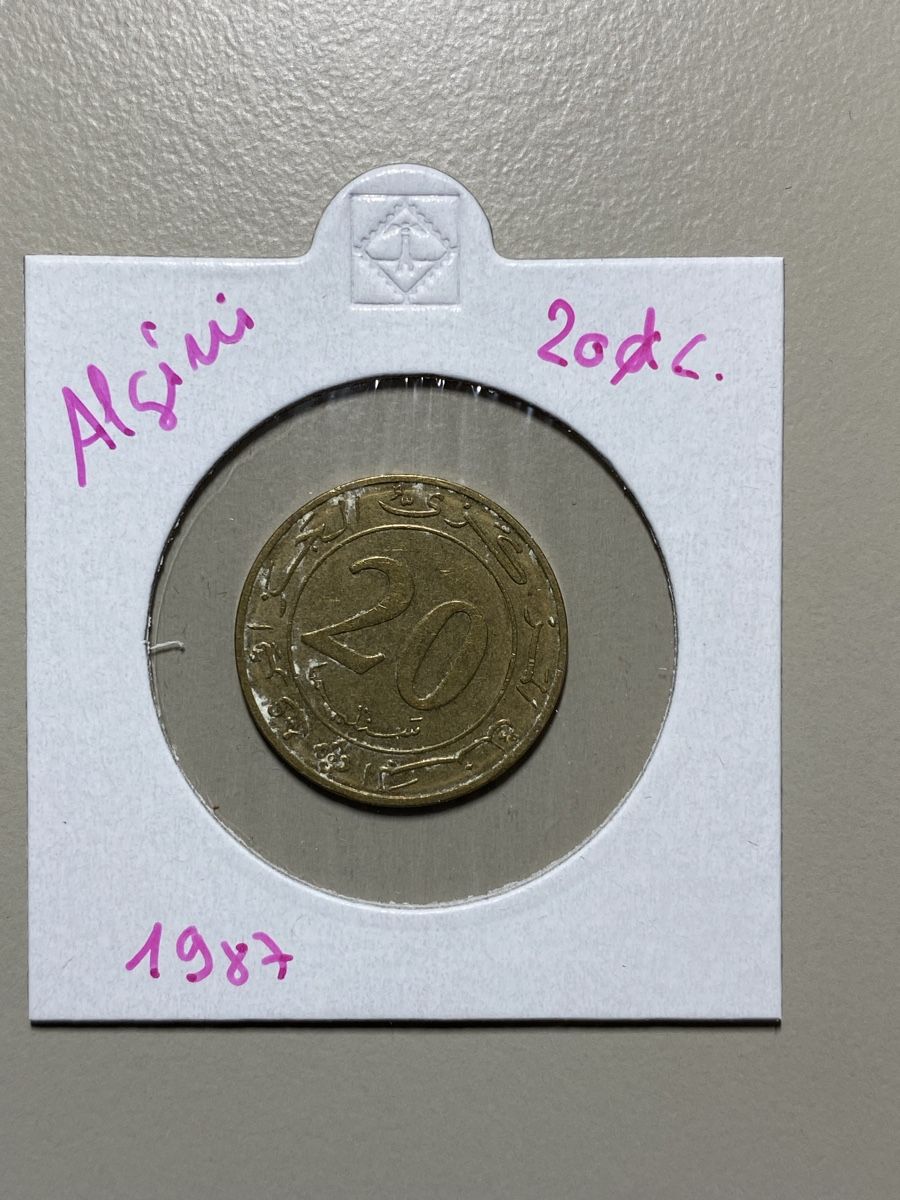 Tutti le monete: Algérie - 20 centimes - 1987 – Usato da Payerne venduto da Mike1682