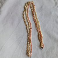 Perlenkette mehrreihig barock rosa beige