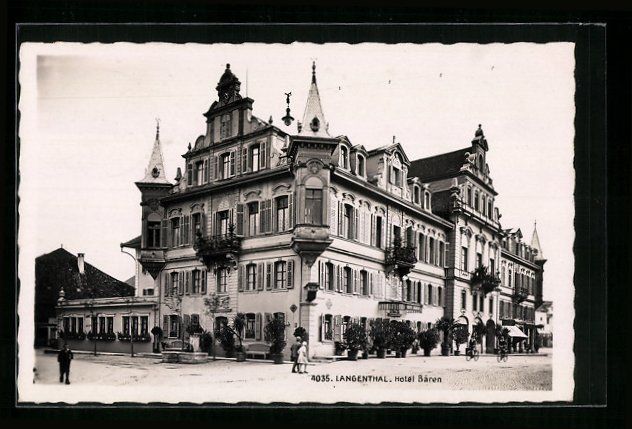 Ansichtskarten: AK Langenthal, Partie am Hotel Bären – Gebraucht aus Berlin von bartko-reher