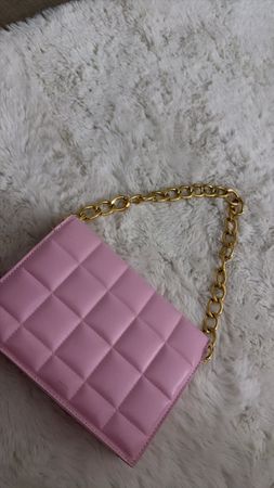 Tasche rosa mit Goldkette gesteppt guter Zustand