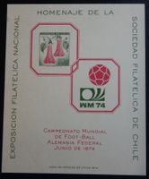Chile Kat. 701 Gedenkblatt 1974 Kat. 22 Euro selten