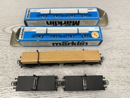 Märklin 2x 4665 DB Langholzwagen