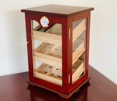 Humidor für 100+ Zigarren in Bubinga Braun NEU