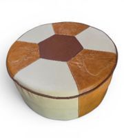 Pouf en cuir
