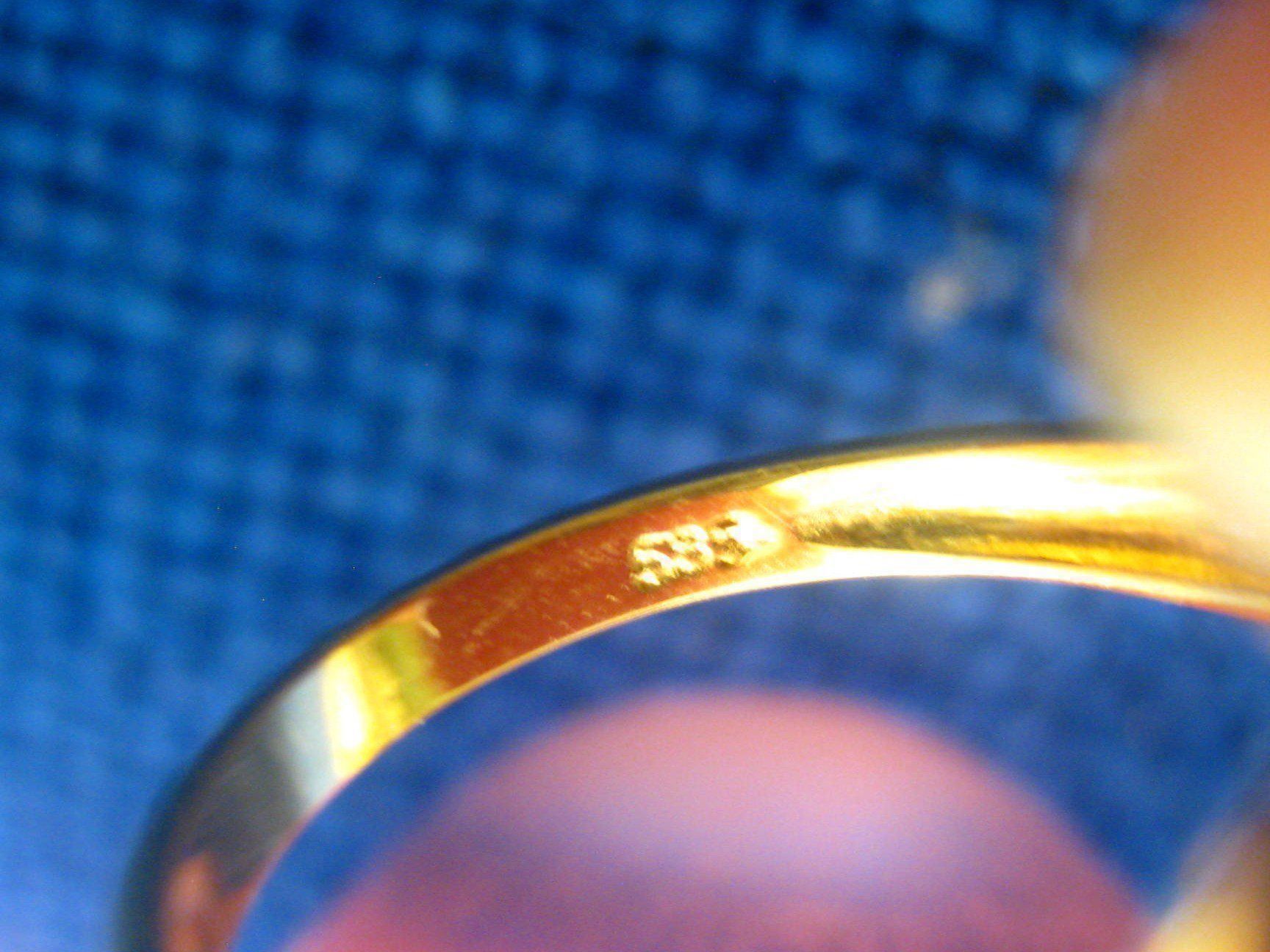 Anelli: TOP SAPHIR BRILLANT Ring ca 0,80ct 585er GG **VERSAND** – Usato da Goldach venduto da bonnyrio 5