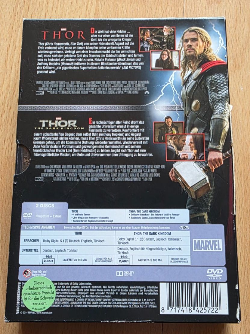 Tutti i DVDs: Thor - 2 Movie Collection - DVD – Usato da Niederbipp venduto da Tamara15101995 1