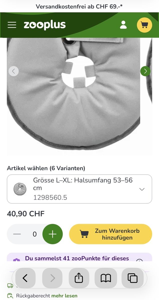 Trixie Abbigliamento: Trixie Schutzkragen L-XL – Nuovo e nell'imballaggio originale da Sarmenstorf venduto da Luethycel 1