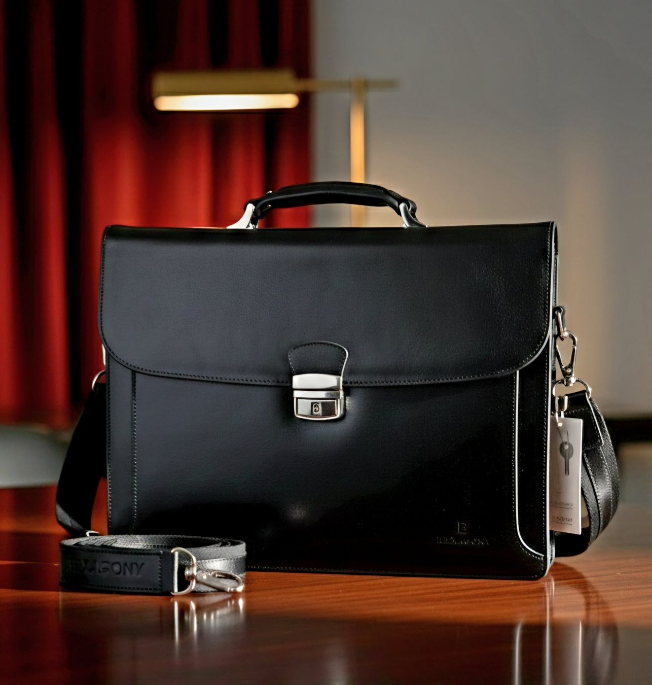 Borse: Echtleder Schwarz-Busines Tasche mit Schutergurt - NEU – Nuovo e nell'imballaggio originale da Uetikon am See venduto da Kakao2