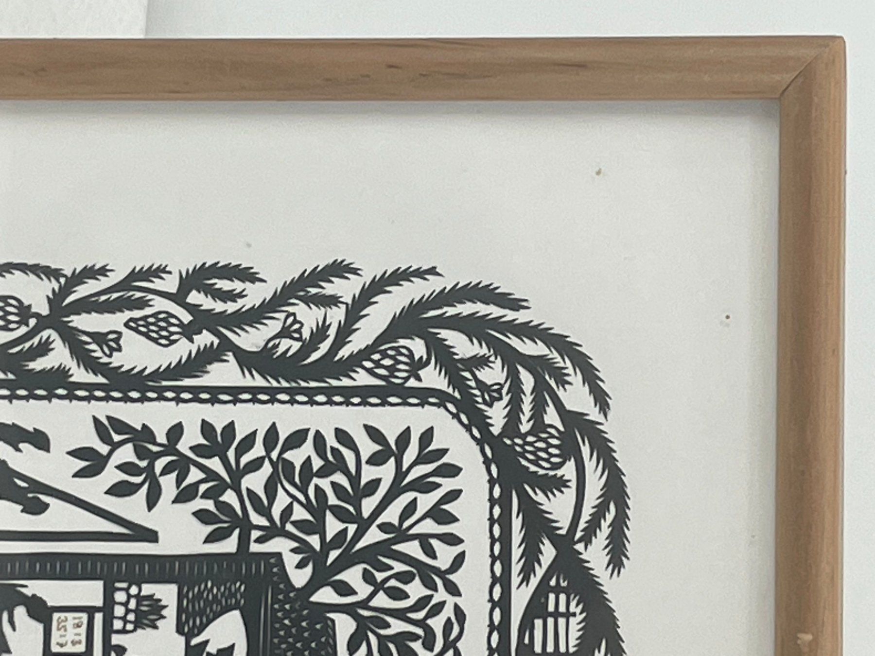 Grafiken & Lithographien: Scherenschnitt I. Badertscher 1990 Schulhaus – Gebraucht aus Volketswil von Artivo 3