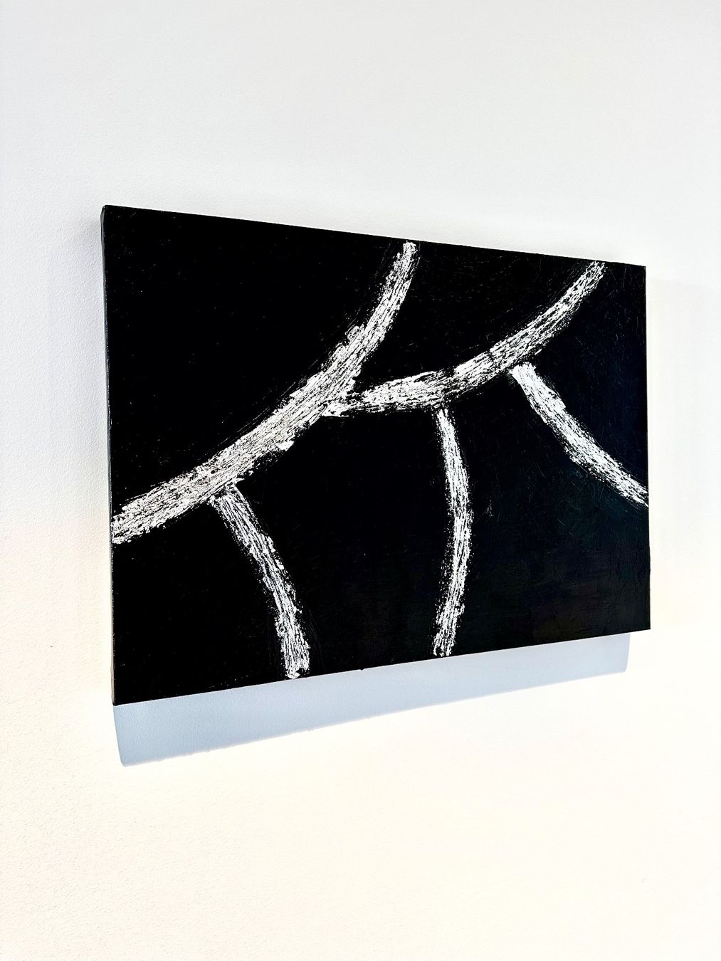 Foto & Immagini: Handgemaltes Acrylbild schwarz mit Silber-Effekten – Nuovo (secondo la descrizione) da Uitikon Waldegg venduto da Mann