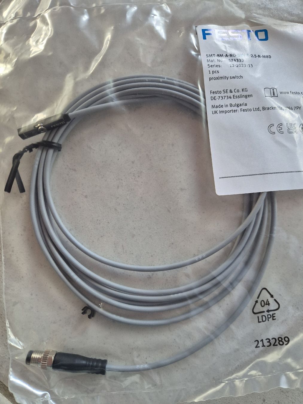 Festo Elektronikbauteile: Festo SMT-8M-A-NO-24V-E-2.5-N-M8D Sensor – Neu und originalverpackt aus Linden von Mathi41