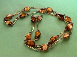 Kette Tigeraugenstil (66cm)
