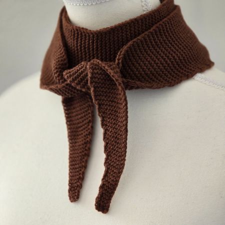 NEW Handknit Sophie Scarf, Dark Brown Handgestrickt Tuch
