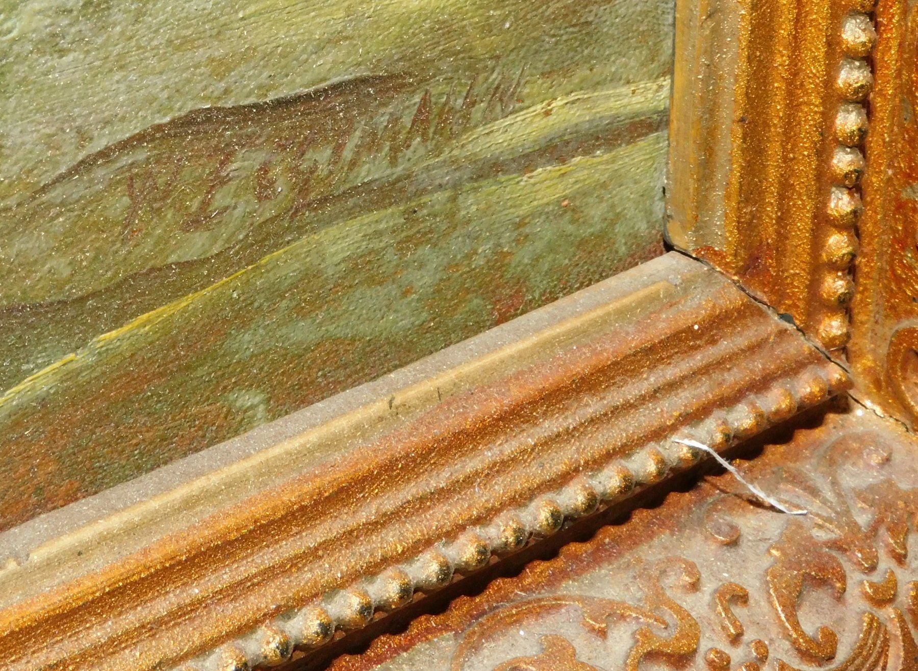 Dipinti: Kunst Gemälde grosses altes Ölgemälde signiert Stuckrahmen – Usato da Sursee venduto da 76 7