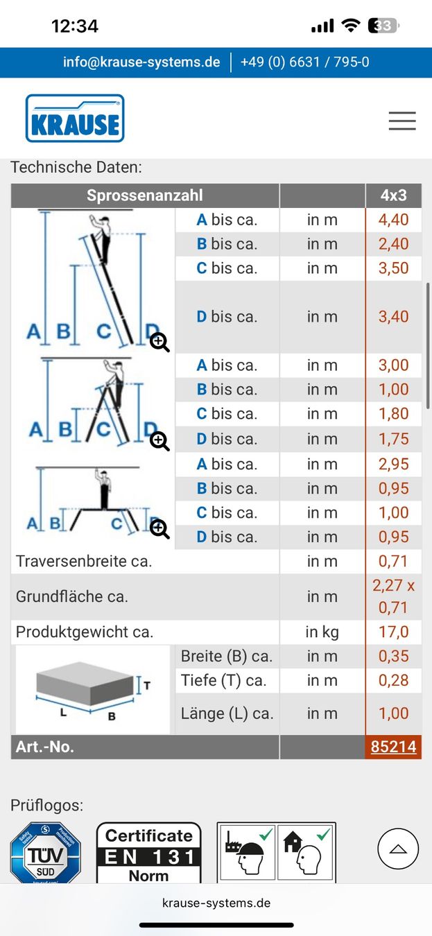 Scale: Gelenkleiter KRAUSE Corda 4x3 – Usato da Hagenbuch ZH venduto da GTAR96 6