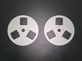 2er-Set Aluminium-Leerspulen NEU (18cm / 7 Zoll) NOS