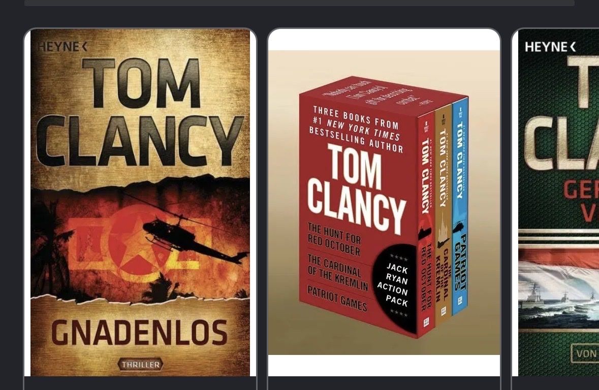 Libri: Büchersammlung Tom Clancy EN – Usato da Wettingen venduto da gal_v7h5