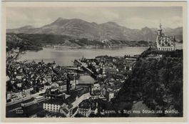 LU 24 Luzern Blick gegen Rigi vom Gütsch aus