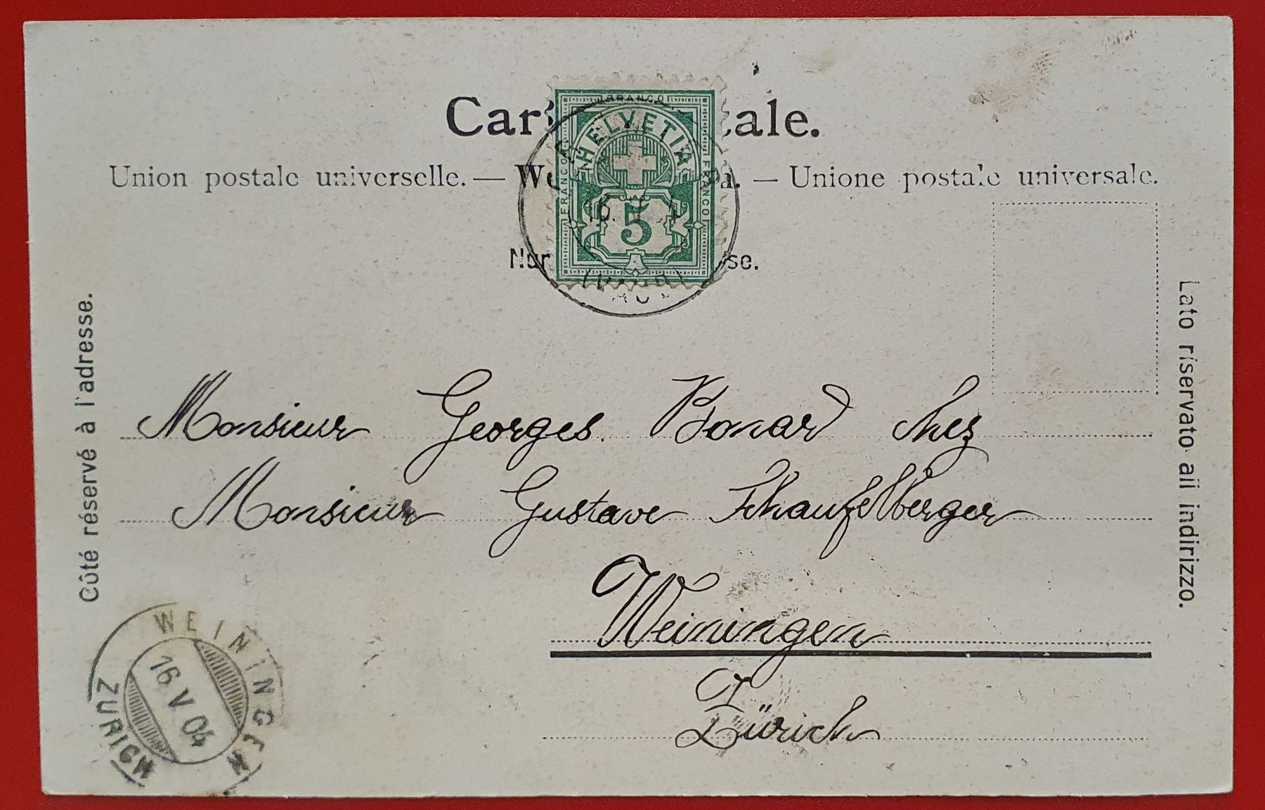 Cartoline postali: Premier 1904 -  le Collège – Usato da Kreuzlingen venduto da Rschweiz1 1