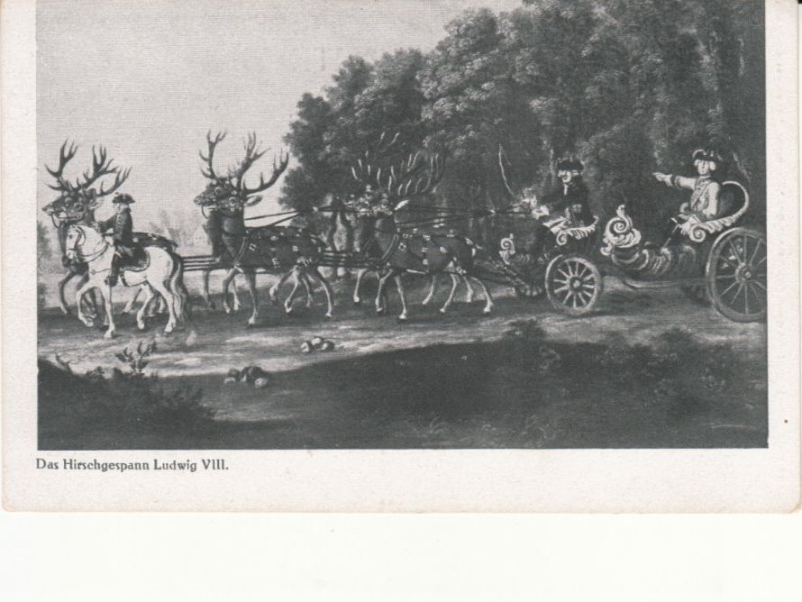 Cartoline postali: Hirschgespann Ludwig Vlll.  ca. 1910 – Usato da Bürglen TG venduto da StampGraf