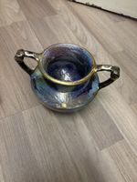 Vaso decorativo vintage con manici argentati - unico!