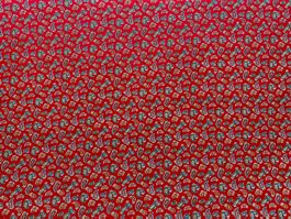 Tissu coton rouge imprimé cachemire