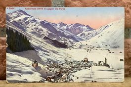 ANDERMATT gegen die Furka – Dorfansicht - Gotthardstrasse