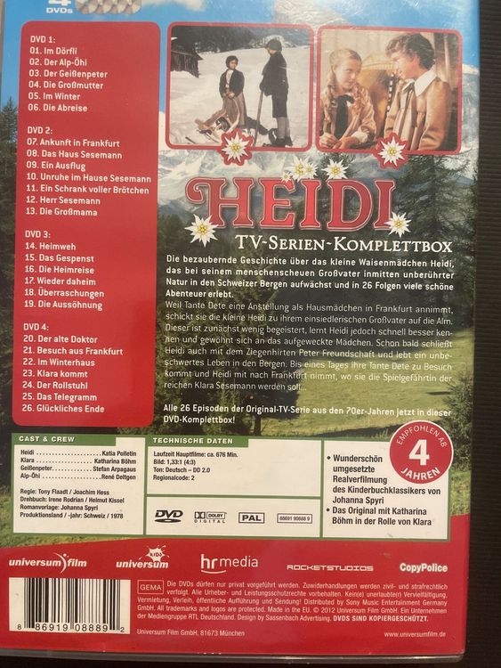 Heidi, Fräulein Rottenmeier ist zurück (Gebraucht) in Winterthur für ...