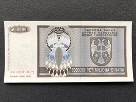 Banja Luka 1993 - 5000000 Dinara UNC