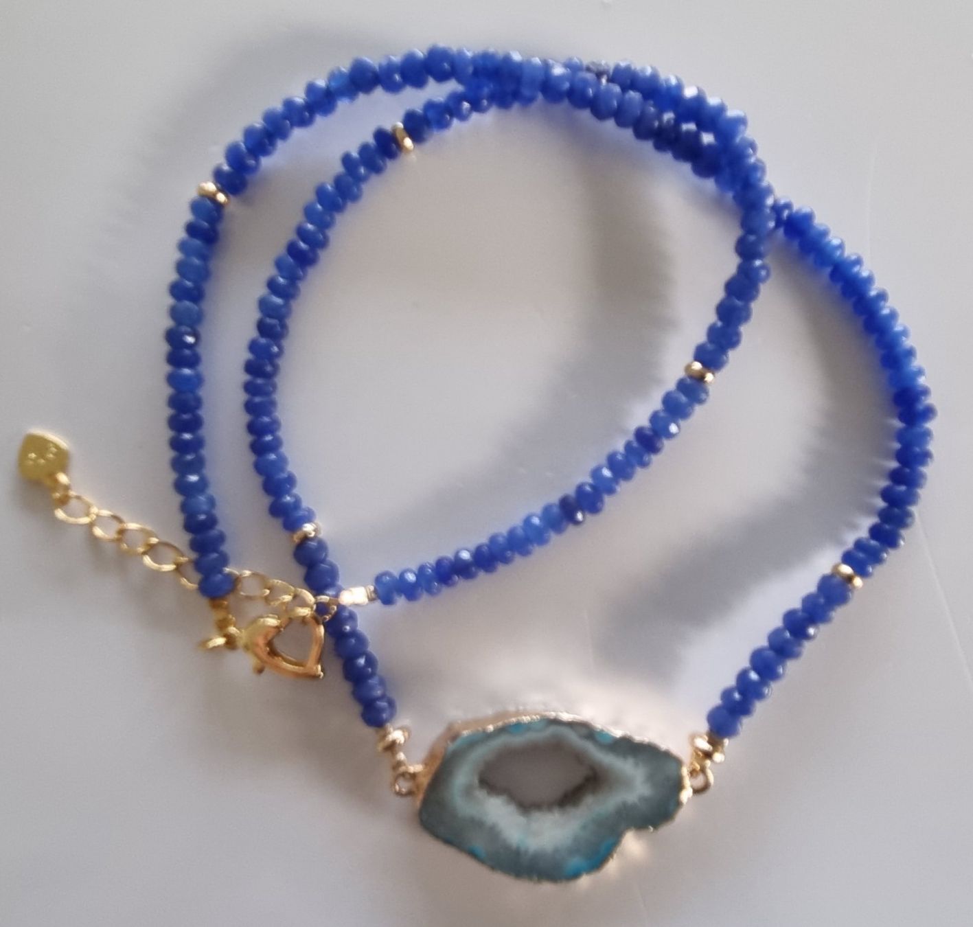 Catenine: Jade Halskette mit Druse 57 – Nuovo e nell'imballaggio originale da Luzern venduto da Cellina1