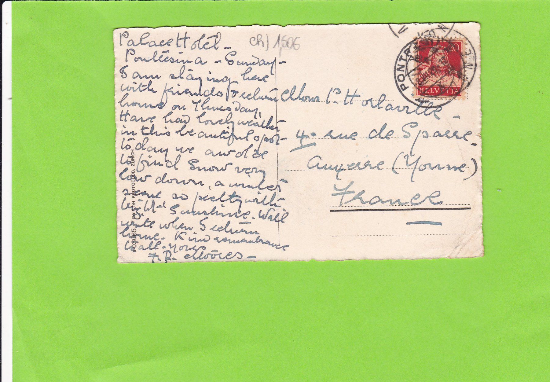 Cartoline postali: Pontresina – Usato da St. Peterzell venduto da neckertal 1