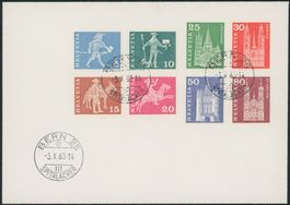 1963 - Postgeschichte + Baudenkmäler - Leuchtstoff - FDC ET