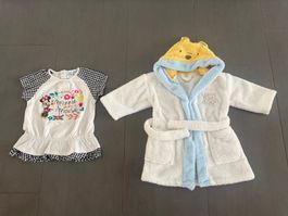 Disney Set: Winnie Pooh Bademantel & Minnie Mouse Kleid Gr86