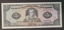 5 SUCRES / ECUADOR 1979 (BANKFRISCH)