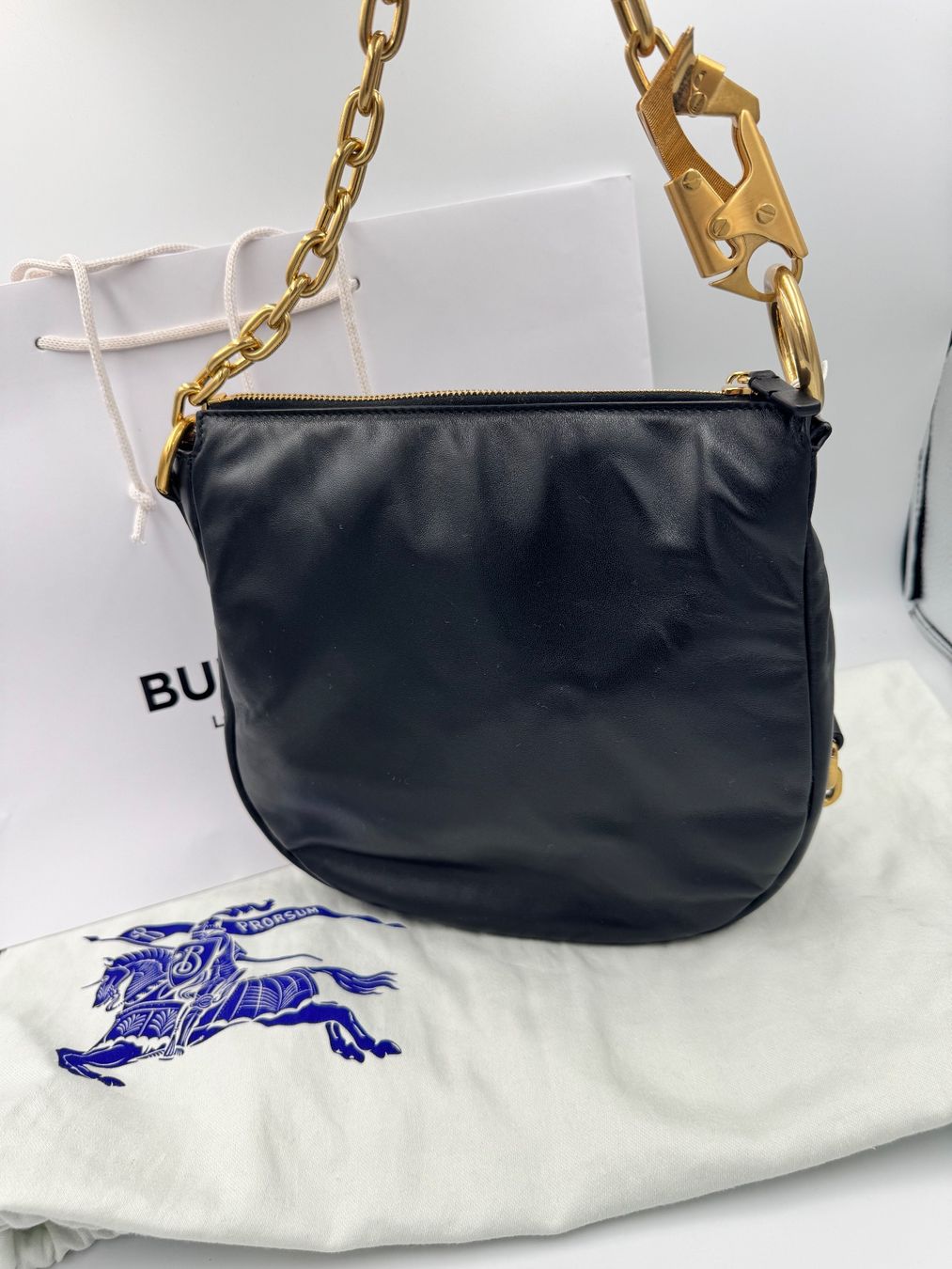 Burberry Borse da donna: Burberry Lammleder small Knight puffy black – Nuovo e nell'imballaggio originale da Wiedlisbach venduto da Sistershop 3