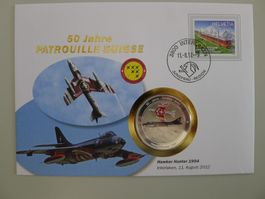 2012, Numisbrief /Münzbrief Patrouille SUISSE 50J, +Nr.1416