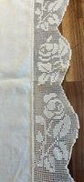 Nappe lin et crochet fait main (155x237cm)