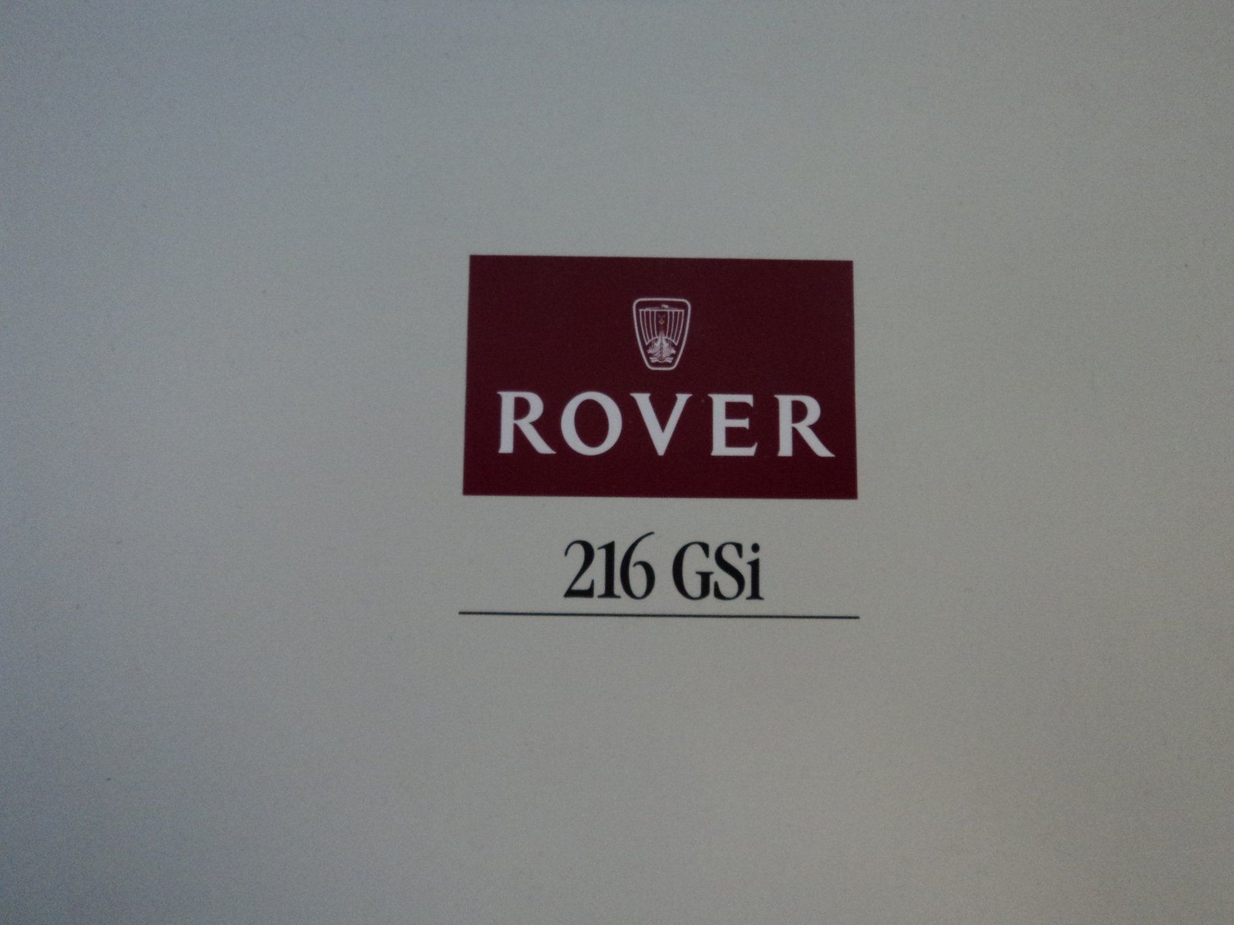 Rover Documenti: Prospekt Rover 216 GSi 1990 – Usato da Schwarzenburg venduto da modelCARama 3