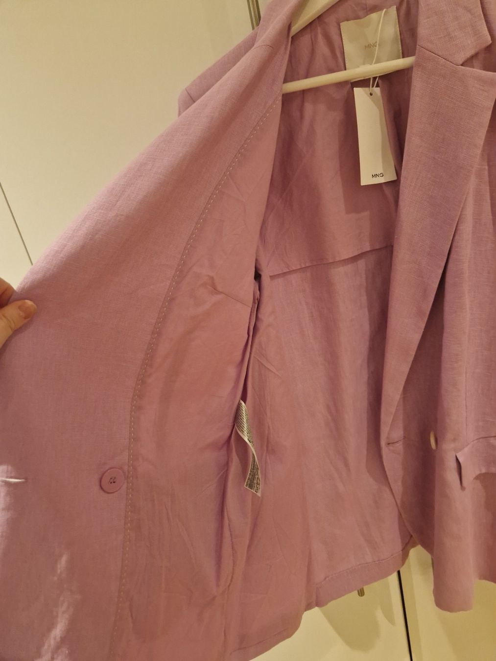 Mango Giacche: Mango Leinenblazer in Rosa - Gr. M - Neu! – Nuovo e nell'imballaggio originale da Erlinsbach SO venduto da ULIKH 7