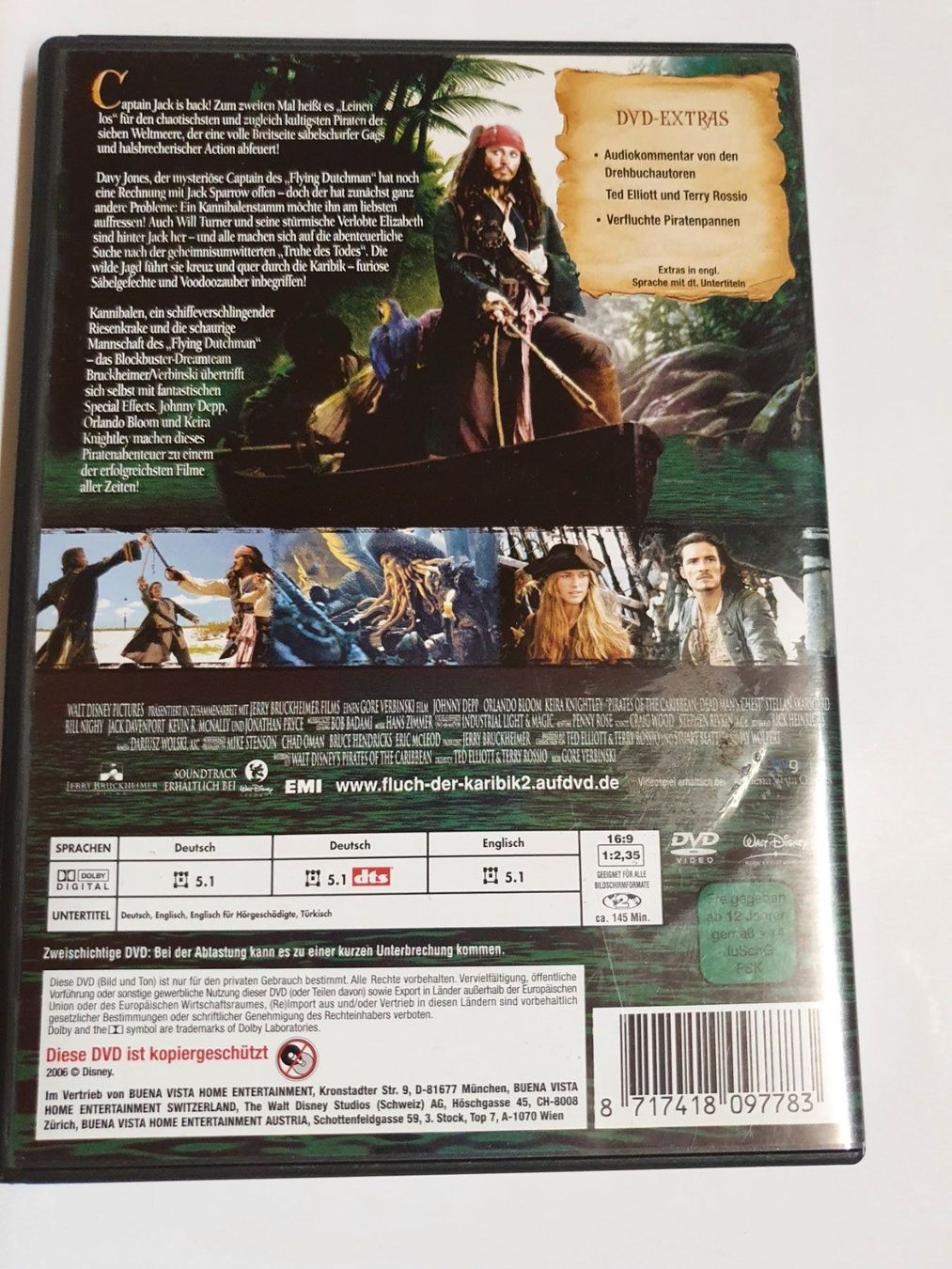 Tutti i DVDs: Fluch der Karibik 2 DVD – Usato da Oberdorf BL venduto da BaldenEagle 3