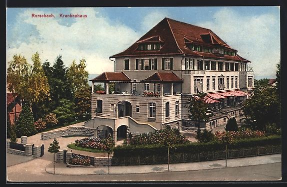 Cartes postales: AK Rorschach, Blick auf das Krankenhaus – D'occasion à Berlin par bartko-reher
