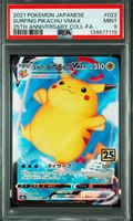 Pokemon 2021 surfing pikachu 022/028 psa 9 mint 25th jp