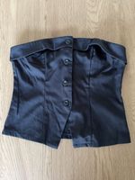 Schwarzes Bustier Top mit Knöpfen und Hose - Grösse S - Neu!
