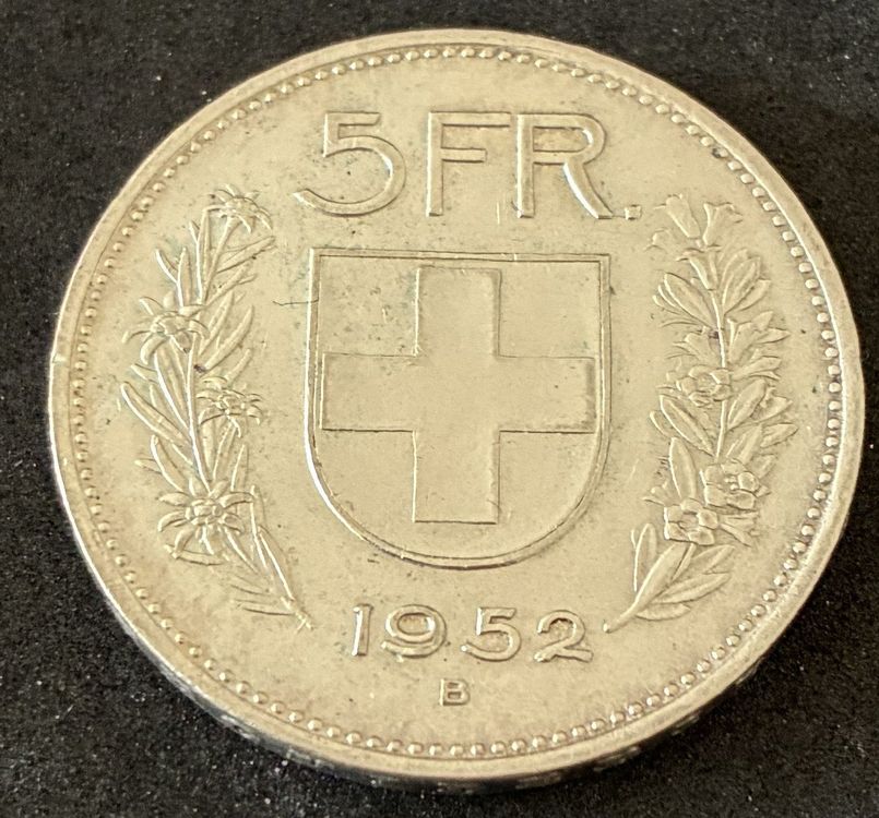 5 Fr Silber 1952 (sehr selten) (Gebraucht) in Köniz für CHF 42 – mit ...