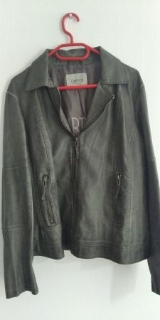 Braune Kunstleder Jacke