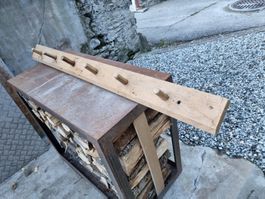 Rustikale Garderobe/Kleiderstange, handgefertigt, Vintage
