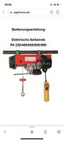 Seilwinde 230 Volt PA 990 1000 Kg Hebelast